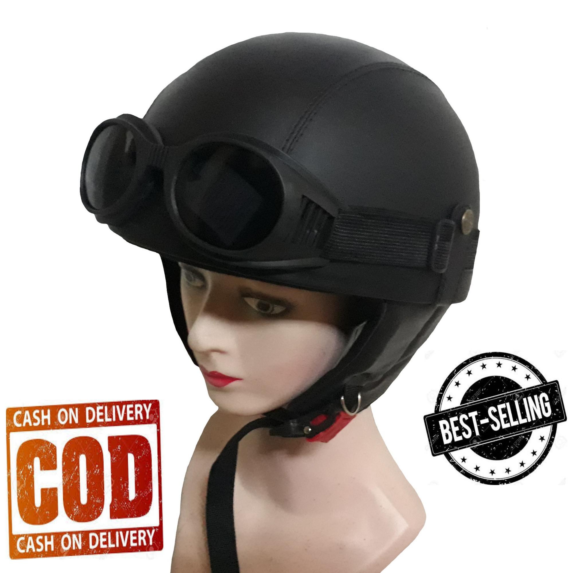 Broco Helm Anak Anak Broco Retro Kacamata  Coklat Hitam  