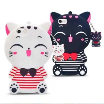 New Case Casing Chasing Case 4d Karakter Sb Kucing Garis Dan Pink