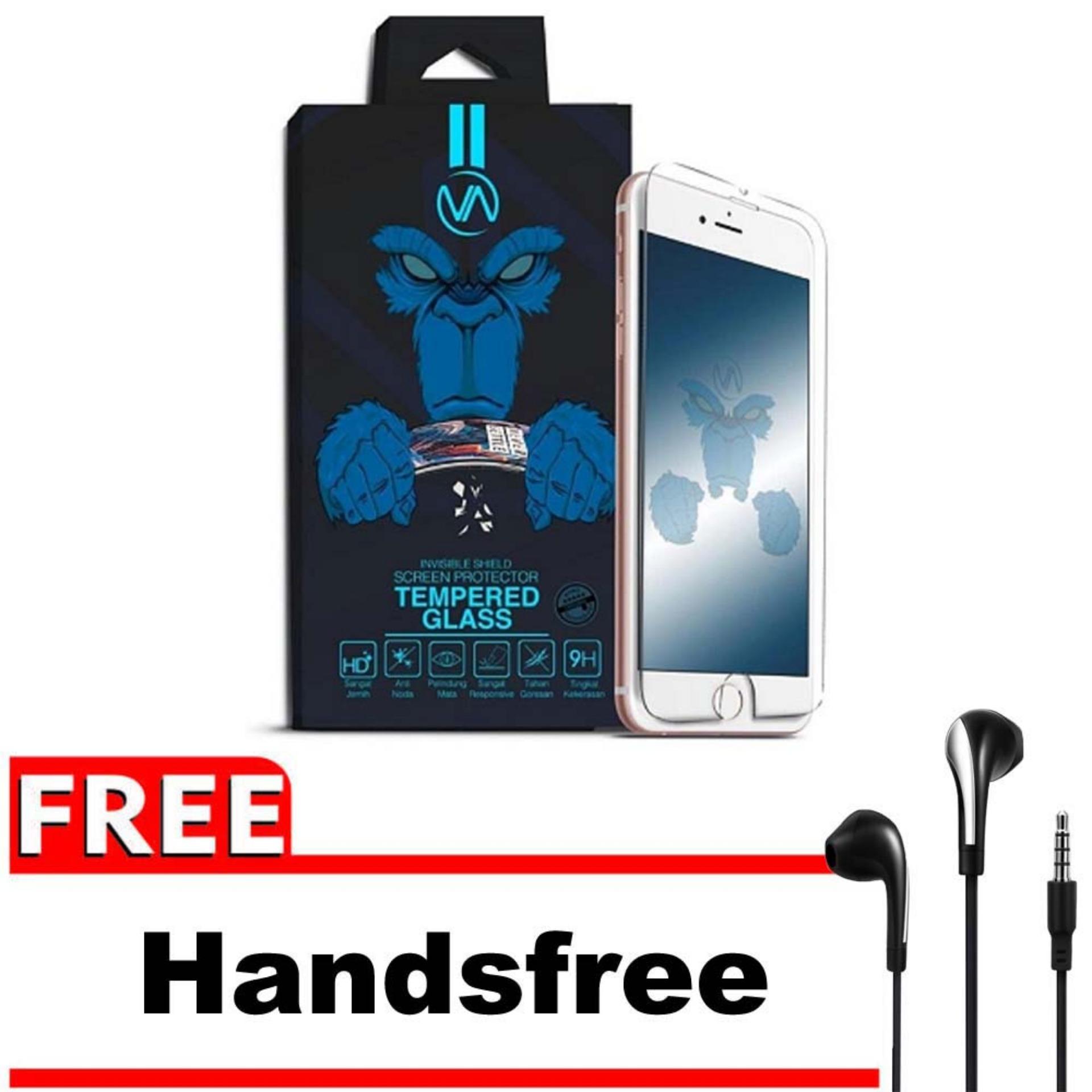 Vn Evercoss Elevate Winner Y Ultra / A75A Tempered Glass 9H Screen Protector 0.32mm - PERSAMAAN - + Gratis Free Handsfree Earphone Headset Universal - Bening Transparan