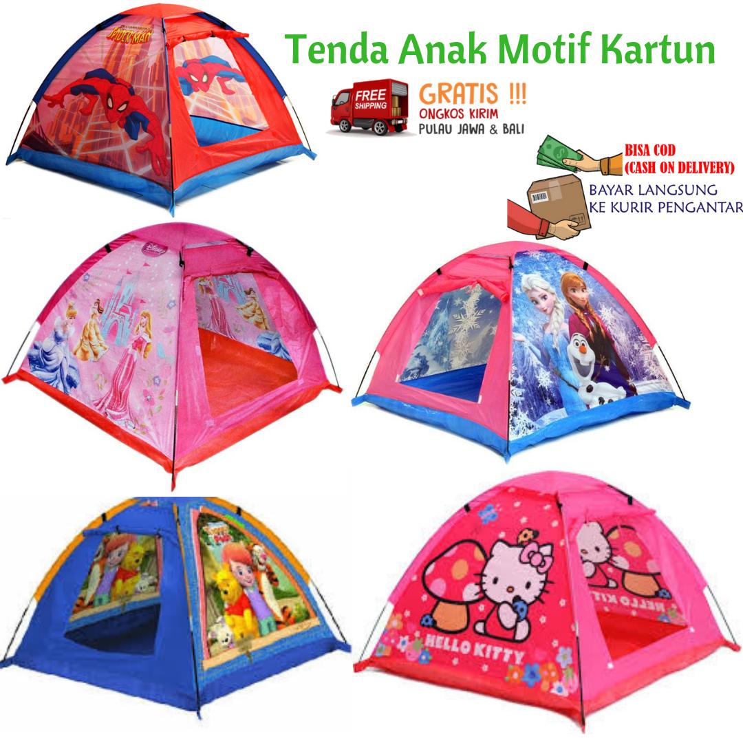 Mainan Tenda Anak Murah Karakter Kartun Camping Kemping Kemah Seru