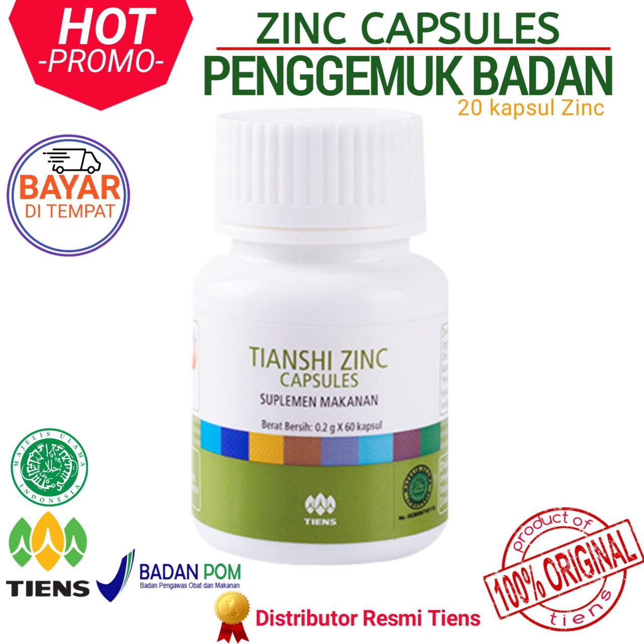 Tiens Zinc Capsules 100 Herbal Penambah Berat Badan Pengemuk