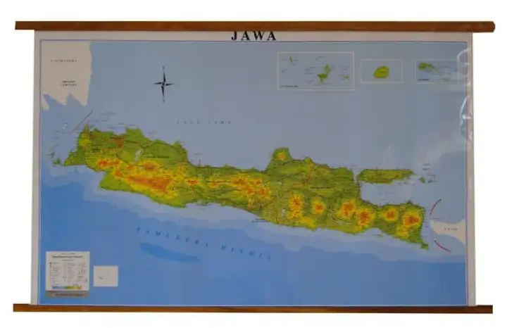 Peta Pulau Jawa Bingkai Mp Ap 042 Lazada Indonesia