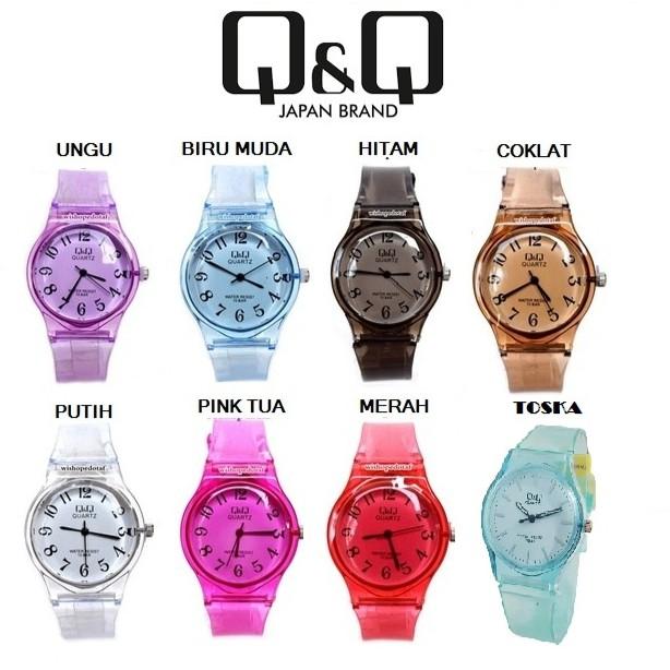 Jam Tangan Q&Q Jelly Angka Rubber Transparant Transparan Karet jam tangan murah // QQ001