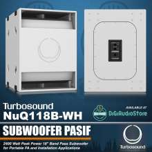 Turbosound NuQ118B WH Speaker Subwoofer Pasif 18 inch 2400 Watt Speaker Sound System