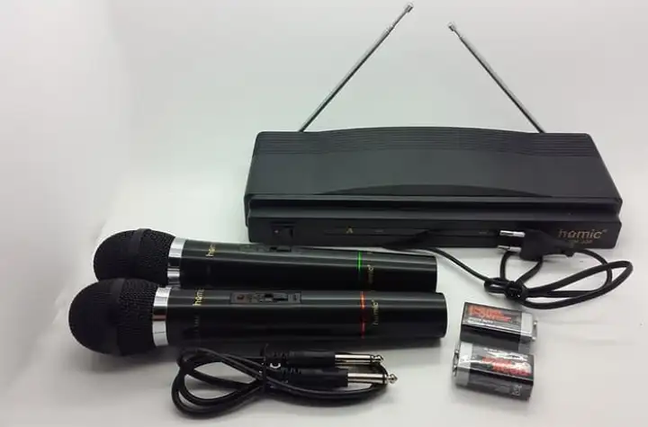 Mic Wireless Microphone Wireless Double Homic Hm 306 Lazada Indonesia
