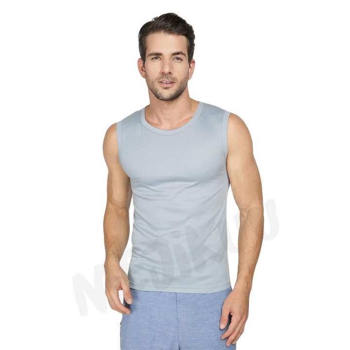 Kaos Singlet Pria  Dalaman  Baju  Pria  Abu abu Grey 