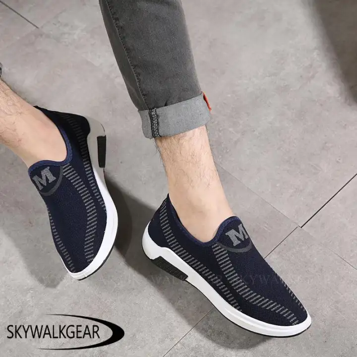 Skywalkgear Sepatu Sneakers Sepatu Pria Maskulin - M style - sepatu slip on pria sepatu kasual
