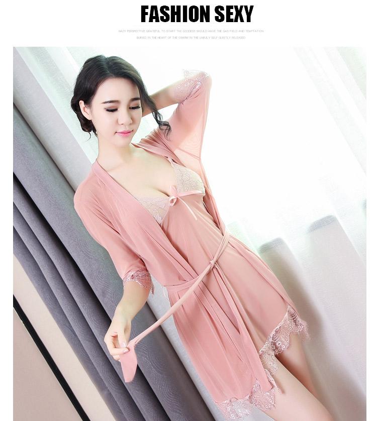 IstanaLingerie Lingerie Sexy with Outer SB8447 Krem Baju Tidur Import