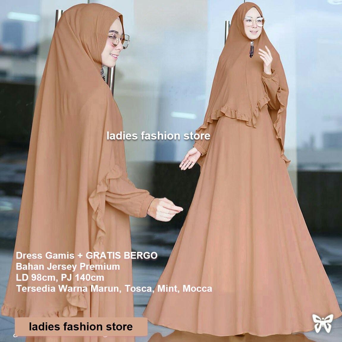 Terusan Gamis Wanita Baju Pesta Hijab Setelan Gamis Baju Gamis