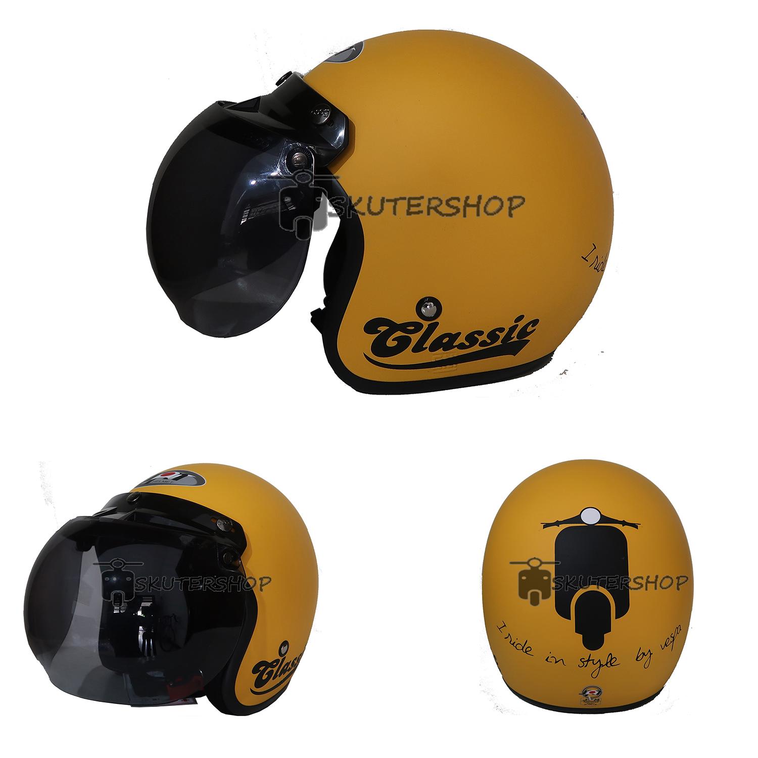 Helm vespa hot sale retro