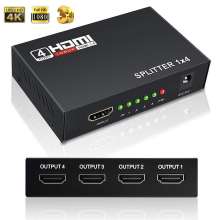 HDMI Splitter Cabang 4 Port Full Utra HD 1080P 3D Resolution