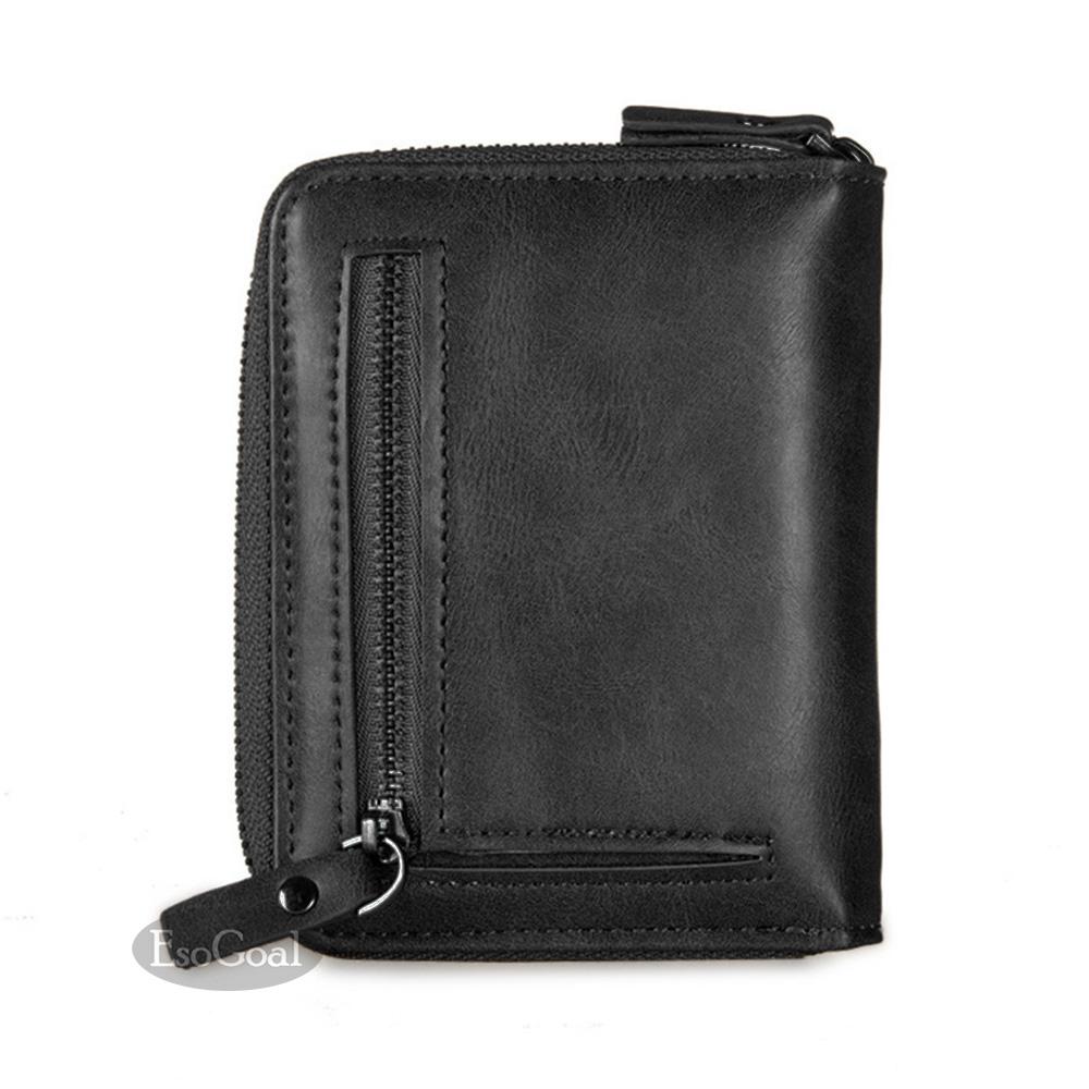 Mens Retro Genuine Leather Wallet Bifold Slim Money Pocket Purse Card ID Holder