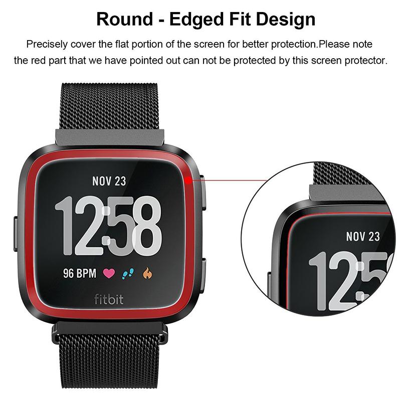 1 Miếng/2 Miếng Bảo Vệ Màn Hình Fitbit Versa Kính Cường Lực Bảo Vệ Siêu Mỏng (Có Bao Bì)