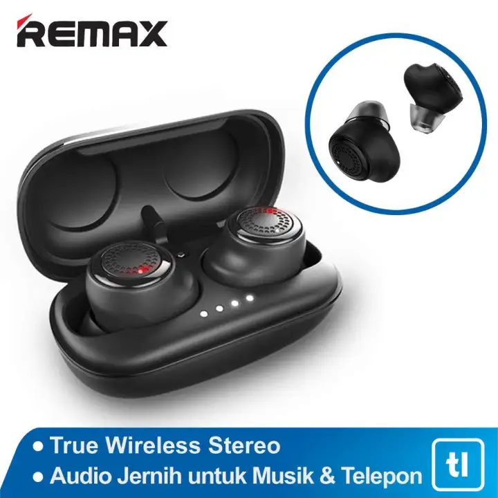 Remax True Wireless Stereo Earphone with Charging Case TWS-2 Original Garansi