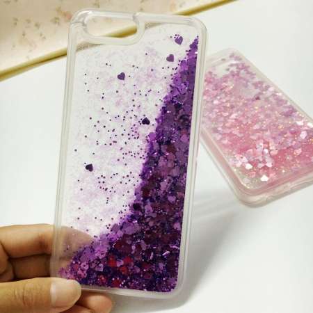 เคสโทรศัพท์สำหรับ Vivo Y71, luxury Bling แฟชั่นน่ารักหัวใจ Bling ใสแวววาว Quicksand เคสโทรศัพท์ [DROP Protection] [Anti - Scratch] นุ่มสำหรับ Vivo Y71 - INTL