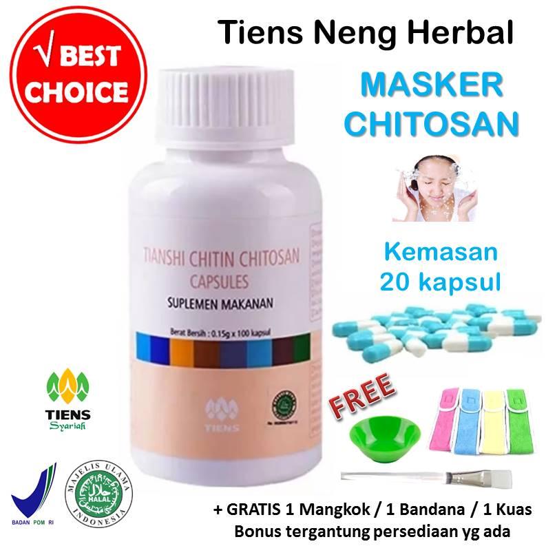 Rp97.999Tiens Chitosan Masker Anti Jerawat – Paket Promo Banting Harga 25 Kapsul + GRATIS 1 GIFT