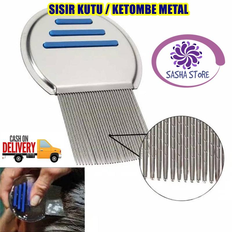 SS Sisir Kutu Ajaib Metal / Sisir Serit / Sisir Rambut Bahan Metal / Sisir Ketombe
