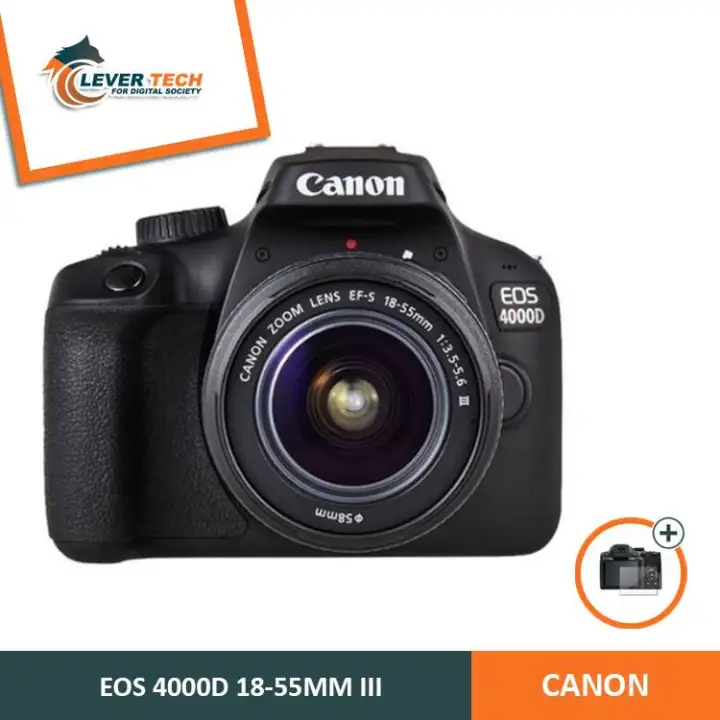 Canon EOS 4000D Kit 18-55mm III (Free Screenguard Terpasang)