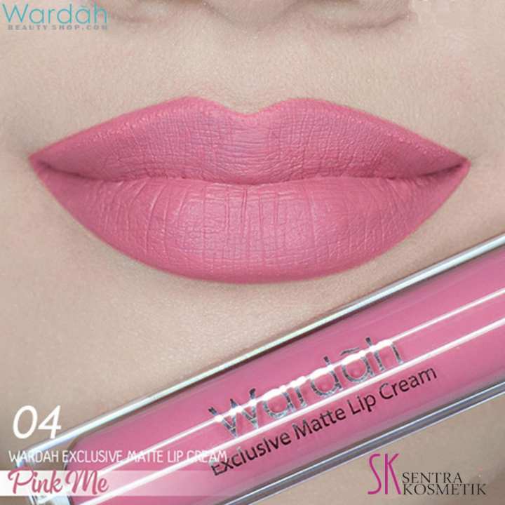 Wardah EXCLUSIVE MATTE LIP CREAM No 04 - PINK ME | Lazada