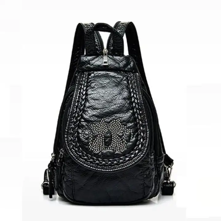 soft leather mini backpack