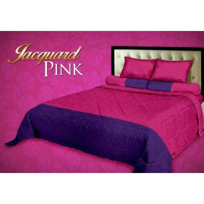 Promo !! Bedcover Jacquard Fata Pink 120X200 - Stok Terbatas !!