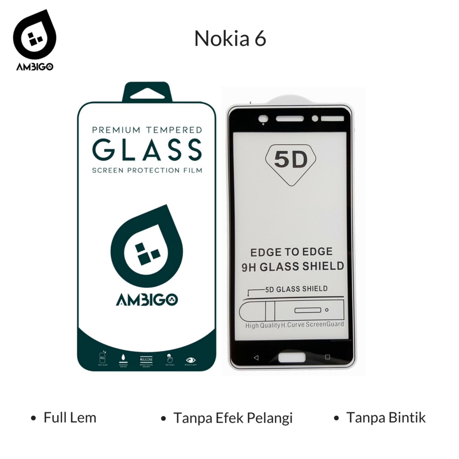Kelebihan Tempered Glass 5d Full Cover Warna Anti Gores Kaca Full Tempered Glass 5D Full Cover Warna Anti Gores Kaca Full Lem Untuk Nokia 6