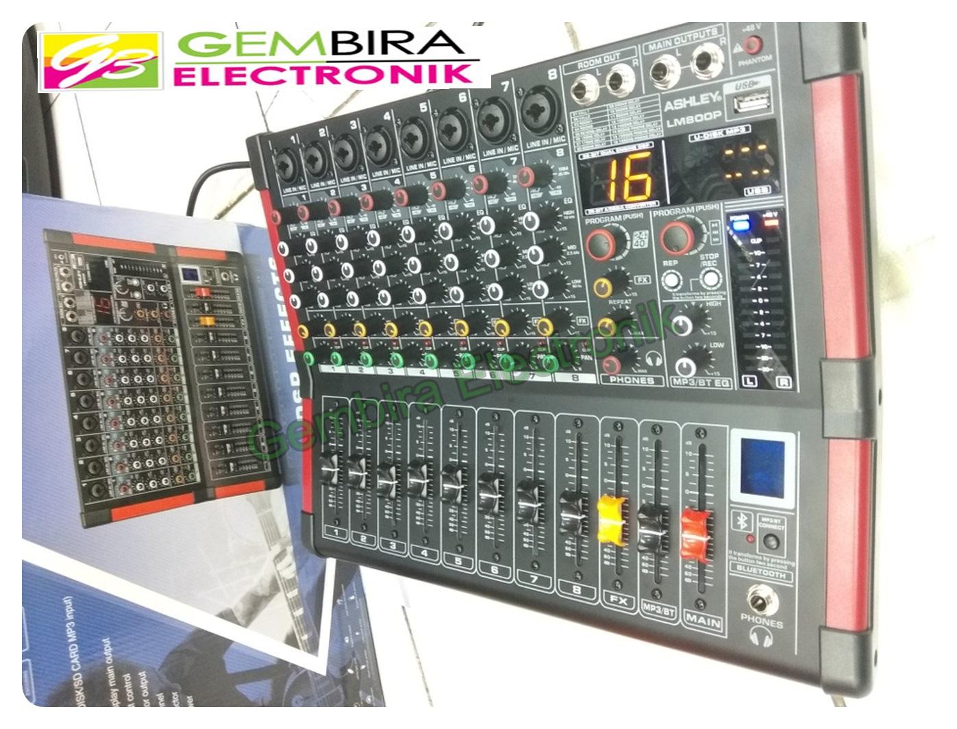 Power mixer 8 channel ashley lm 800p original power audio mixer 8 ch
