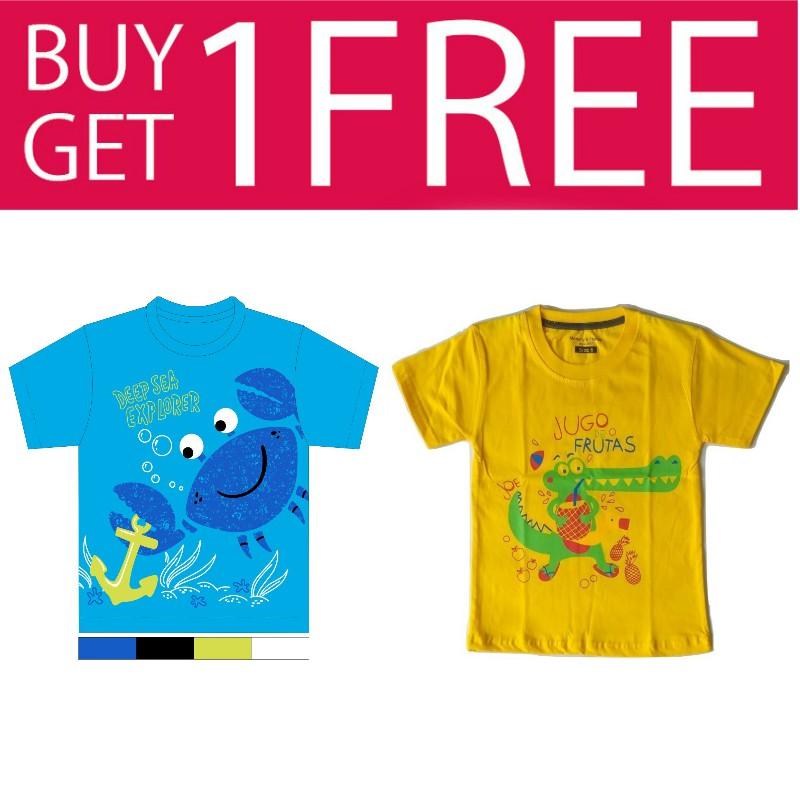 Kaos Anak Karakter - Crabby Free Jugo Crocodile