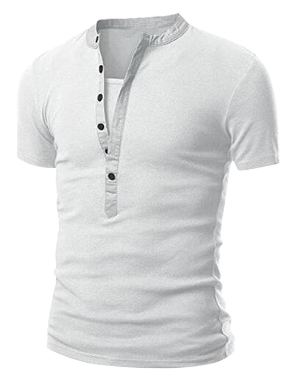 button v neck top