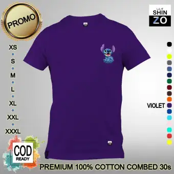 Shinzo Design Baju Kaos Unisex 17 Warna T Shirt Lilo Stitch Mini Kaos Anime Movie Anak Anak Tshirt Simple Baju Kaos Pria Wanita Kaos