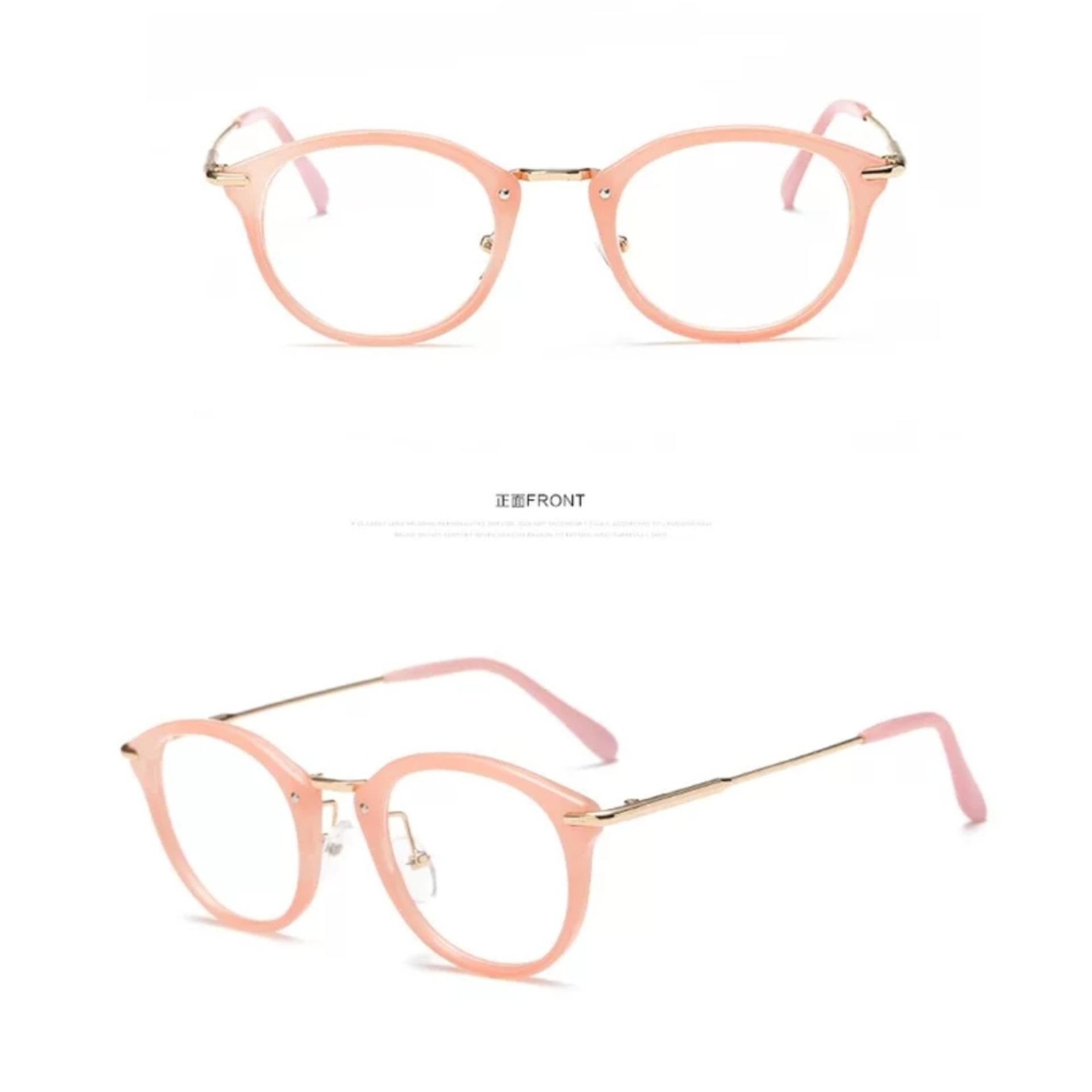 Timely - High Quality Charming Women's Round Clear Lens Glasses SUN 4480 - Kacamata Wanita -