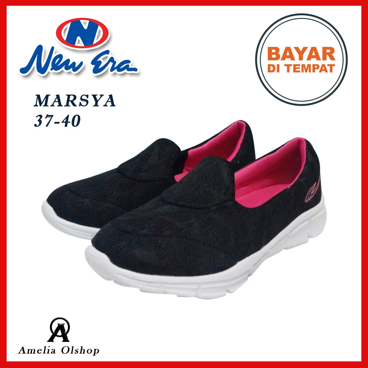 Amelia Olshop New Era Sepatu Original Sepatu Wanita Sepatu Santai Sepatu Slip On Sepatu Ringan Sepatu Murah Sepatu Cewek Sepatu New Era Marsya Warna Hitam Pink Lazada Indonesia