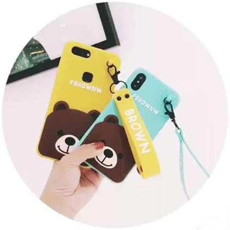 Phone Case For Vivo V9 ,Lucky Bear Cartoon Bear With Wrist Strap Silicone Rubber Phone Case Cover For Vivo V9 - intl