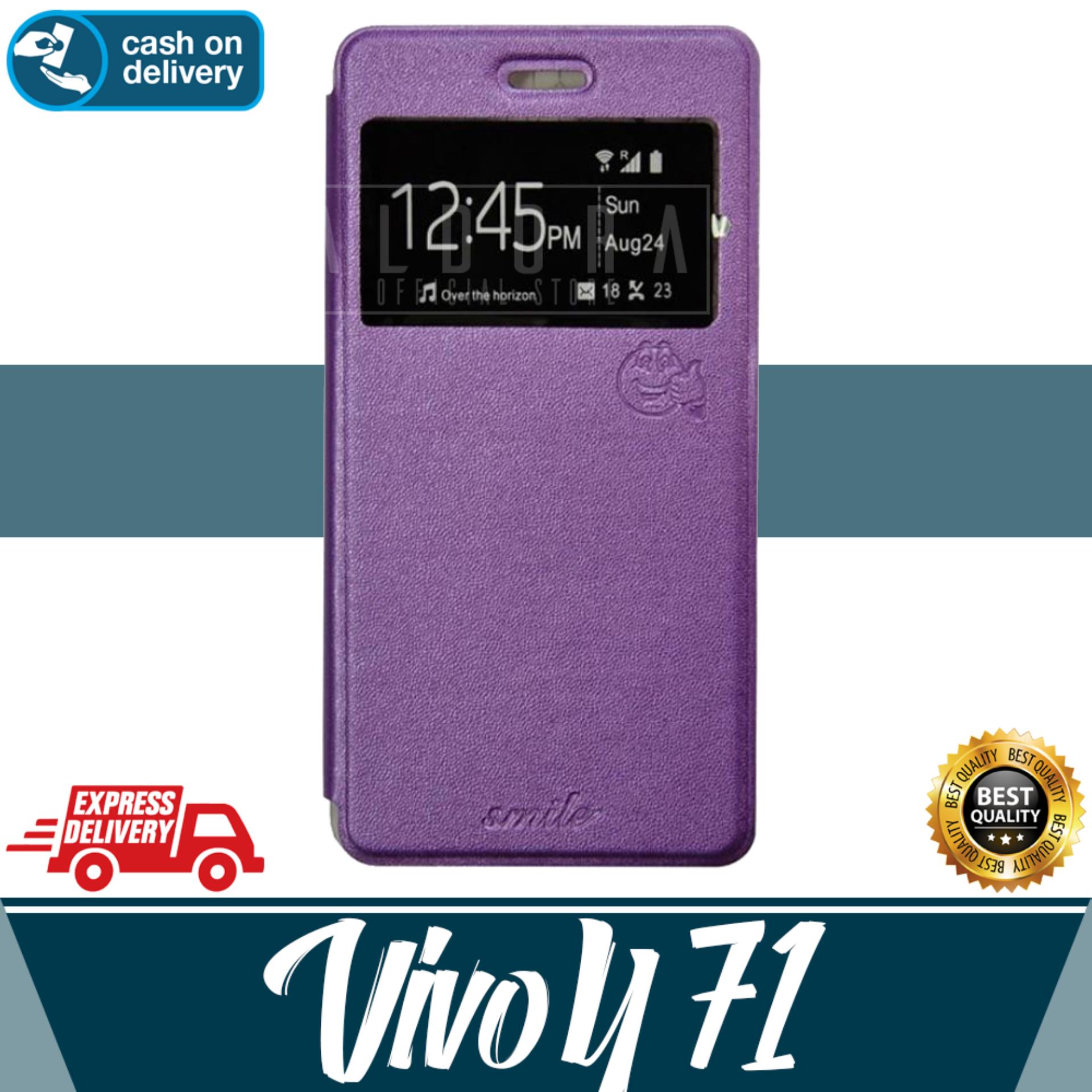 Aldora Case For Vivo Y71 Vivo 1724 Flip Cover Case Dengan Pelindung Layar Smile Series Lazada Indonesia
