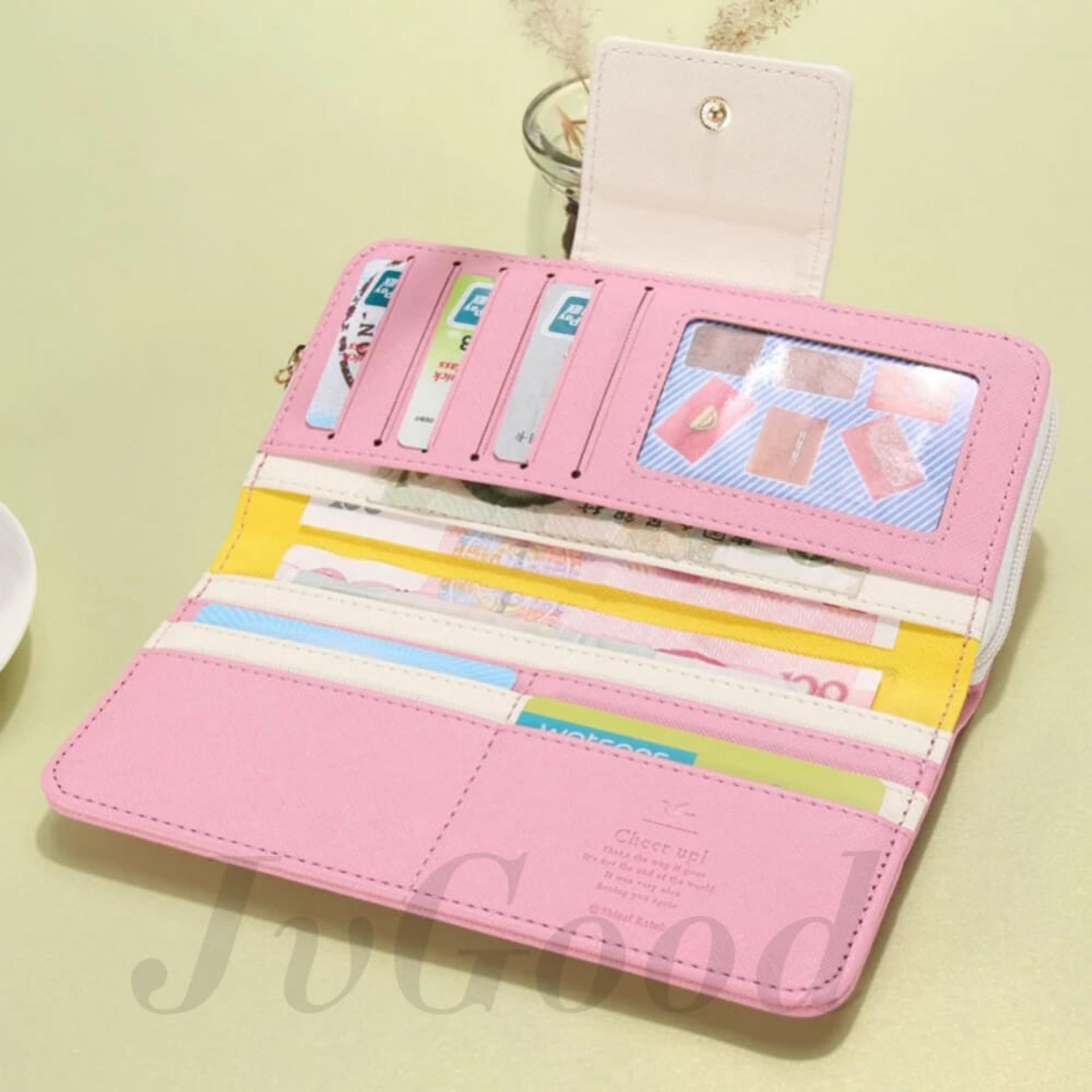 JvGood Fashion Wanita Clutch Kulit Panjang Dompet Kartu Holder Tas Tas Tas dengan Ritsleting | Lazada