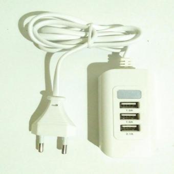 Usb port charger 3 in 1 4.1A white 1m