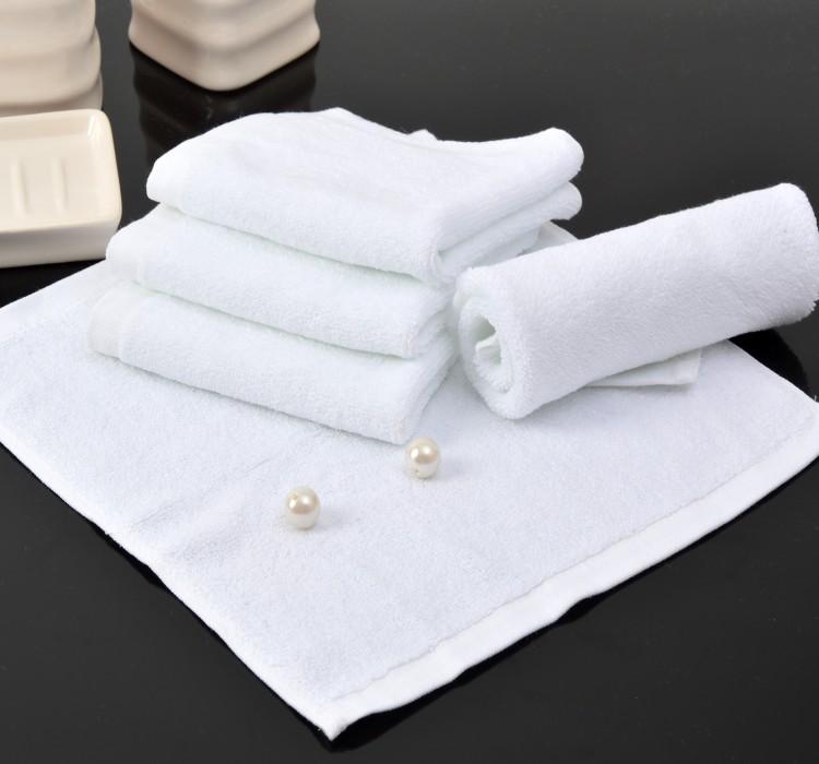 100% Cotton Khách Sạn Trắng Khăn Mặt Khăn Vuông Nhỏ