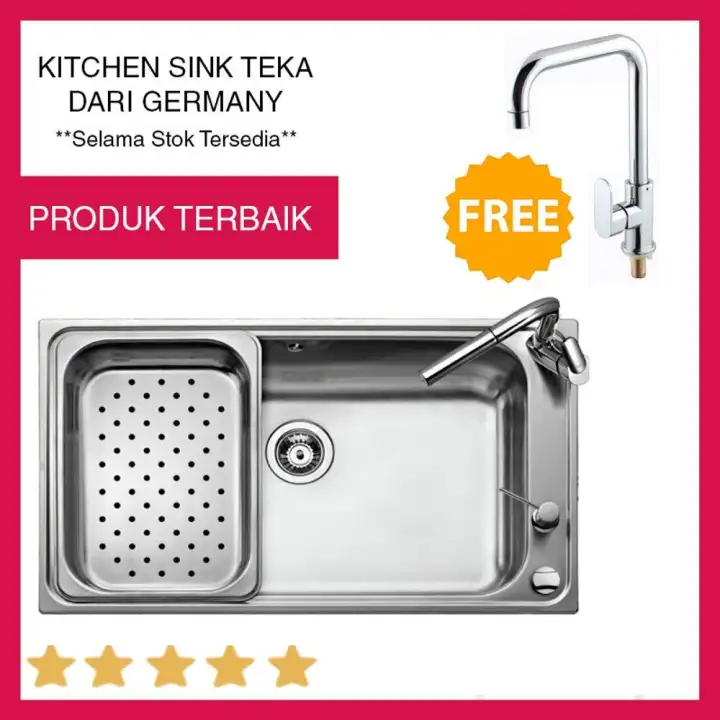 Promo Sink Dapur Merk Teka Bahia 1b Plus Gratis Kran Linea By Teka Lazada Indonesia