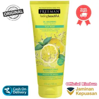 Freeman Mask Detoxifying Charcoal Black Sugar & Lemon Mint Mask & Scrub