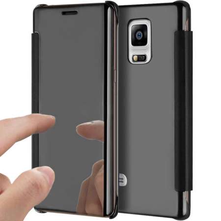 For Samsung Galax Note 4 Plating Mirror Full Coverage Protective Case Window View Flip Leather Cover For Samsung Galax Note 4 Plating Mirror Full Coverage Protective Case Window View Flip Leather Cover