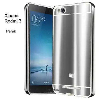 Peonia Glare Mirror Backcase with Metal Aluminium Bumper For Xiaomi Redmi 3