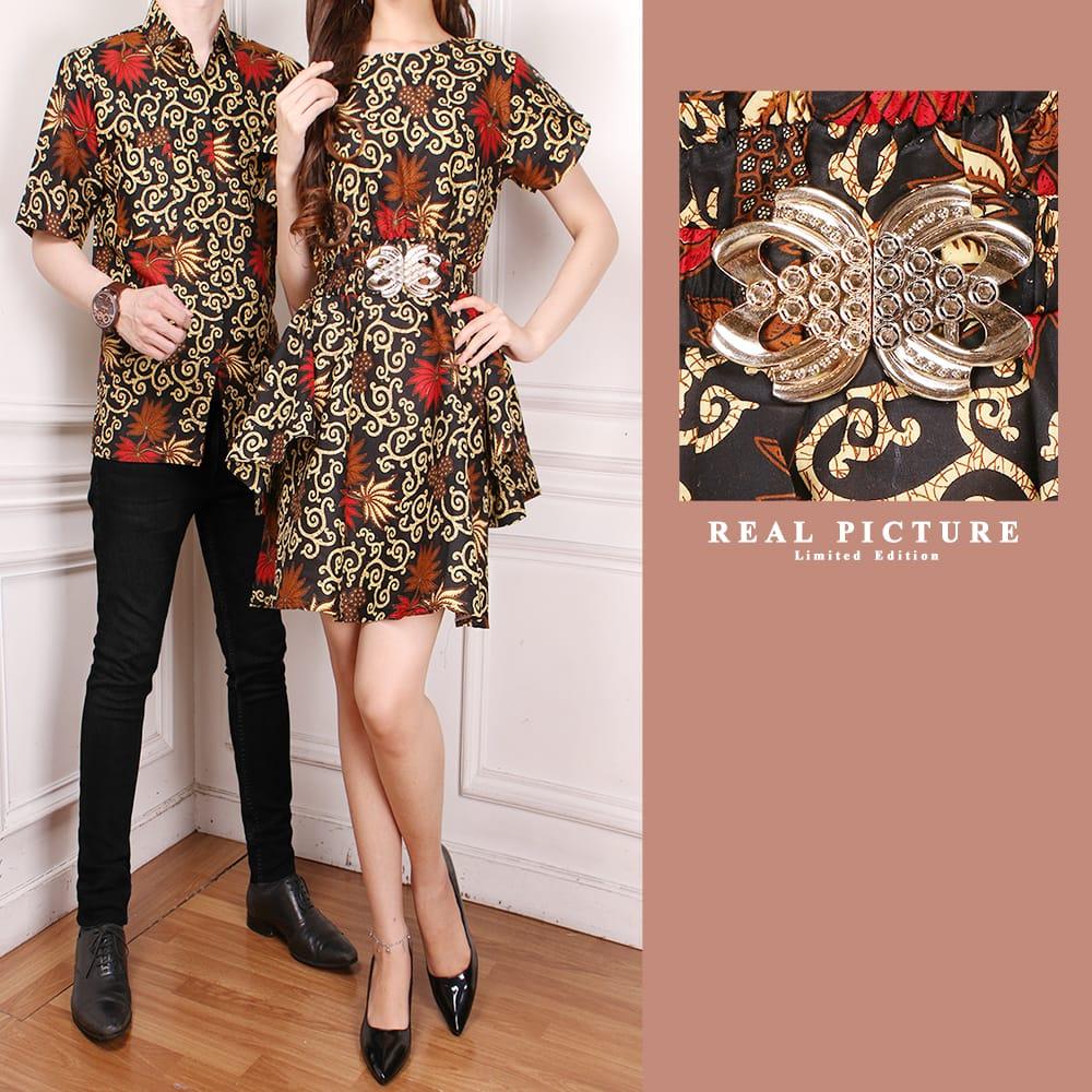 15+ Trend Terbaru Baju Batik Couple Dress Pendek - Ide Baju Couple