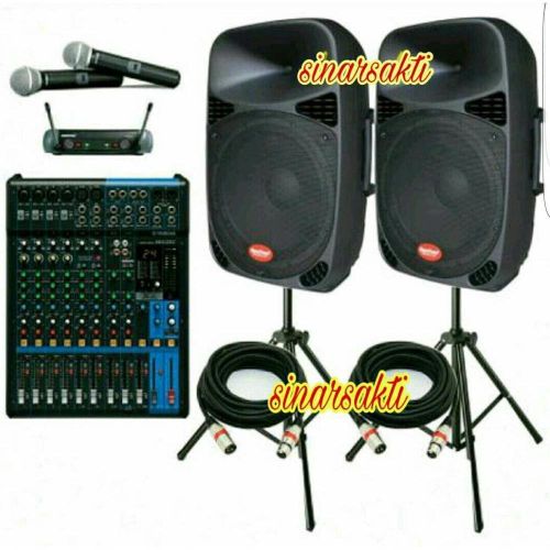 Murah Paket Sound System Outdoor Dan Indoor Mixer Yamaha 12 Ch Dan