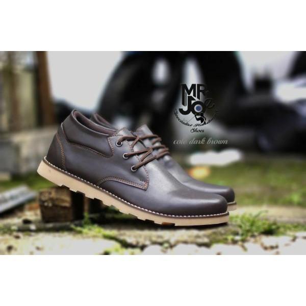 Sepatu Formal. Pria Casual Sneakers Slip On Kulit Asli Handmade Bandung Mr Joe Cole Dark Brown