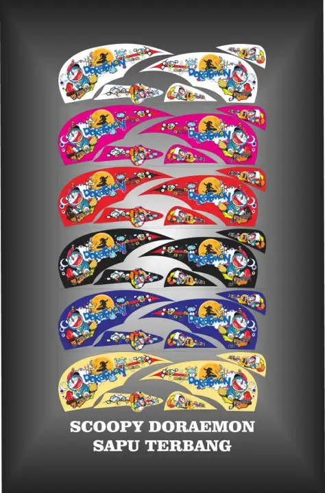 Stiker Striping List Motor Scoopy Fi Lama Doraemon Fly Lazada