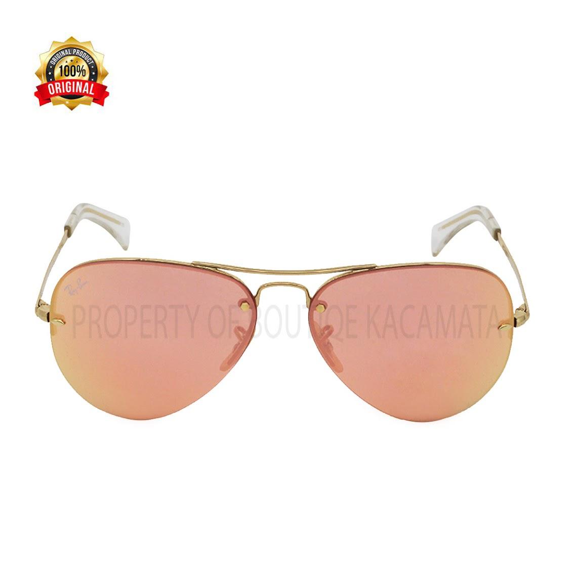 Kacamata Rayban Original Semi-Rimless Aviator 3449-001/E4 | Lazada Indonesia