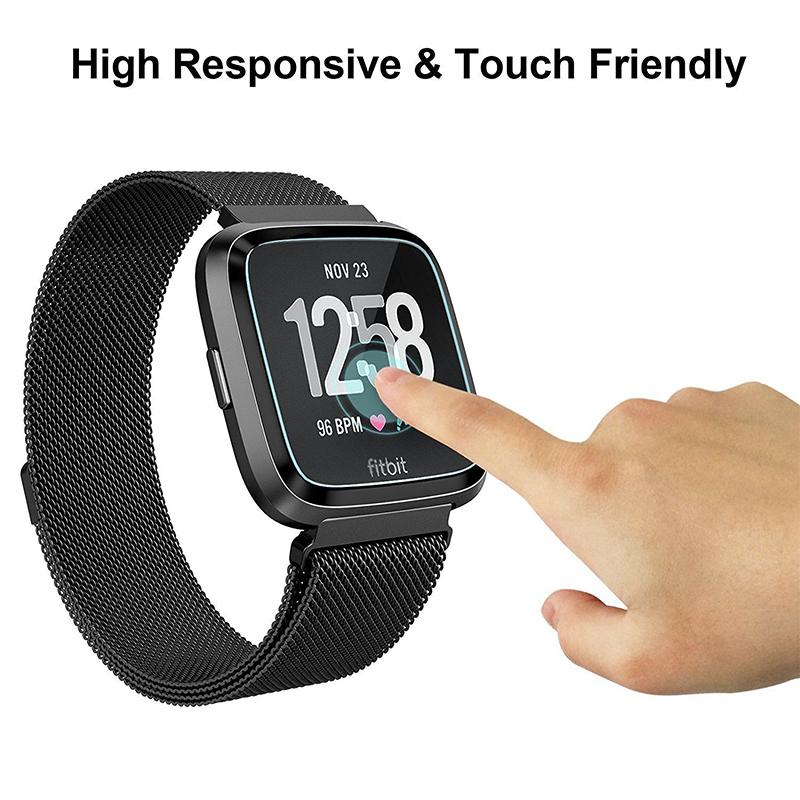 1 Miếng/2 Miếng Bảo Vệ Màn Hình Fitbit Versa Kính Cường Lực Bảo Vệ Siêu Mỏng (Có Bao Bì)