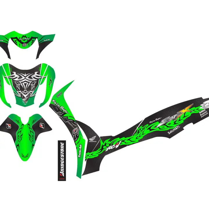 Decal Stiker Striping Decal Motor Supra X 125 Fi Tribal Grade B By Master Decal Lazada Indonesia