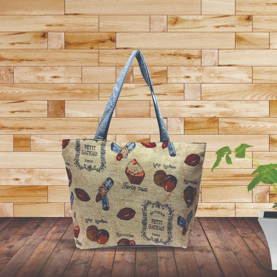 Universal tas fashion wanita tote bag canvas-lipstik