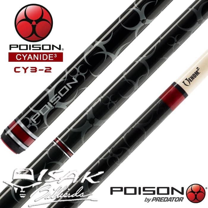 Poison Cyanide CY3-2 Cue - Billiard Stick Stik Biliar by